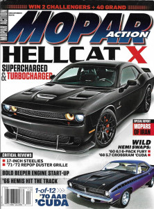 MOPAR ACTION 2015 DEC - HELLCAT X, HEMI SWAPS: '60 FURY, '68 CUDA, '66 HEMIS